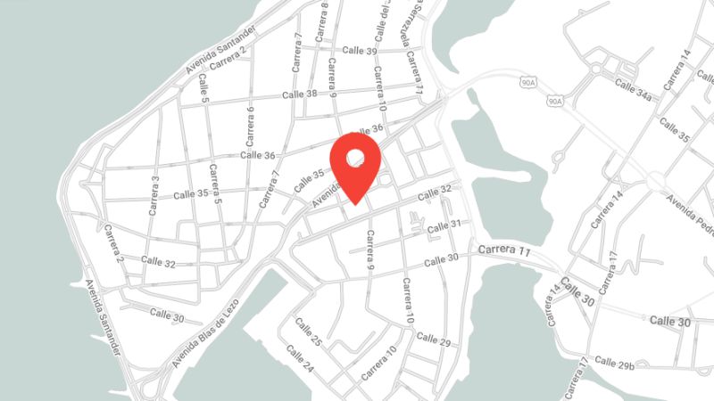 Mapa de ubicación de la sede Centro de Barrios Dental Care