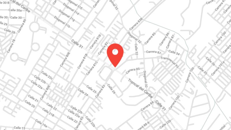 Mapa de ubicación de la sede San Fernando de Barrios Dental Care